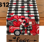 Valentines Table Runner 6 ft