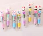 Mini Rabbit-shaped 4-color Ballpoint Pens,