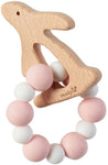 WOODEN ANIMAL AND SILICONE TEETHER