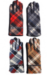 PLAID PATTERN WINTER GLOVES