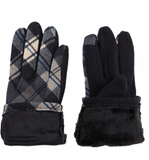 PLAID PATTERN WINTER GLOVES